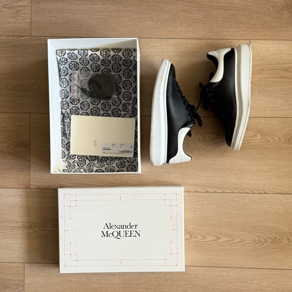 Alexander McQueen Monochrome Leather Sneakers